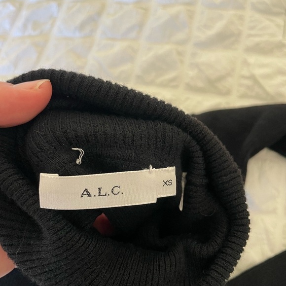 A.L.C black Kara turtleneck ribbed sweater top - Picture 5 of 7